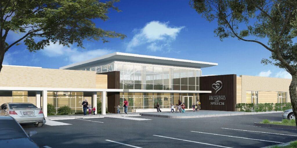 he Center for Hearing & Speech building