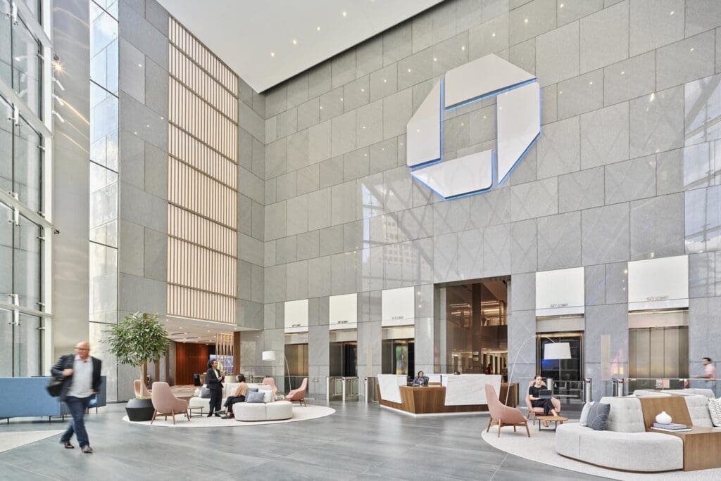 Beautiful building with a beautiful reception and lights